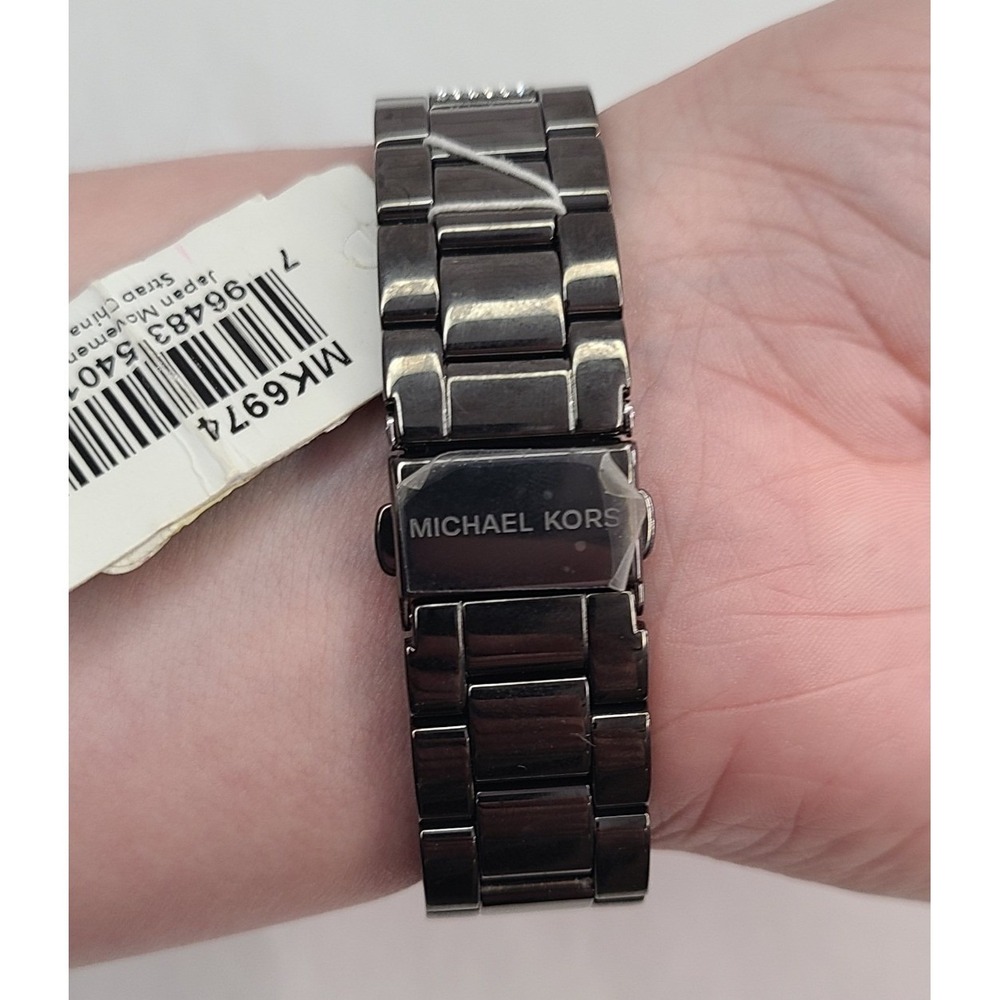 Michael‎ Kors Chronograph Watch Crystal Bezel Stainless Steel Women - Picture 5 of 5